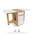 Load image into Gallery viewer, Home Master Folding Dining Table Lockable Wheels Various Fold Modes 135 x 74cm