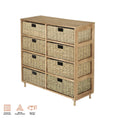 Load image into Gallery viewer, Home Master 8 Drawer Natural Seagrass Wooden Storage Chest Stylish 85cm