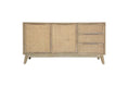 Load image into Gallery viewer, Grevillea Buffet Table 160cm 2 Door Solid Acacia Wood Rattan Furniture - Brown
