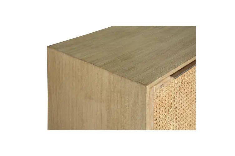 Grevillea Buffet Table 160cm 2 Door Solid Acacia Wood Rattan Furniture - Brown