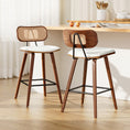 Load image into Gallery viewer, 2x Artiss Bar Stools Kitchen Counter Rattan Chairs PU Leather Padding
