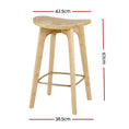 Load image into Gallery viewer, Artiss 2x Bar Stools Bamboo Rattan Stool Counter Chair Kitchen Barstools

