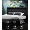 Load image into Gallery viewer, Artiss Bed Frame Double Size LED Gas Lift Black COLE
