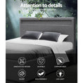 Load image into Gallery viewer, Artiss Bed Frame Queen Size LED Gas Lift Grey COLE
