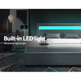 Load image into Gallery viewer, Artiss Bed Frame Queen Size LED Gas Lift Grey COLE

