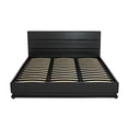 Load image into Gallery viewer, Artiss Bed Frame King Size LED Gas Lift Black LUMI
