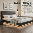 Load image into Gallery viewer, Artiss Bed Frame Queen Size LED Gas Lift Black LUMI
