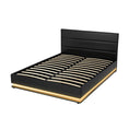Load image into Gallery viewer, Artiss Bed Frame Queen Size LED Gas Lift Black LUMI
