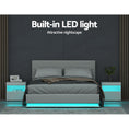 Load image into Gallery viewer, Artiss Bed Frame Queen Size LED Gas Lift White LUMI
