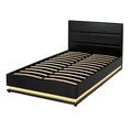 Load image into Gallery viewer, Artiss Bed Frame King Single Size LED Gas Lift Black LUMI

