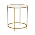 Load image into Gallery viewer, Gold Round Side Table with Golden Metal Frame Robust and Stable
