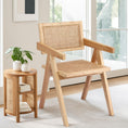 Load image into Gallery viewer, Artiss 1x Dining Chair Wooden Rattan Seat Rubber Wood Frame

