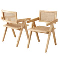 Load image into Gallery viewer, Artiss 2x Dining Chairs Wooden Rattan Seat Rubber Wood Frame
