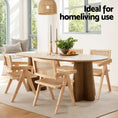 Load image into Gallery viewer, Artiss 4x Dining Chairs Wooden Rattan Seat Rubber Wood Frame
