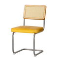 Load image into Gallery viewer, Artiss Dining Chairs Set of 2 Velvet Rattan Cantilever Yellow
