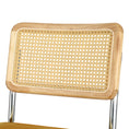 Load image into Gallery viewer, Artiss Dining Chairs Set of 2 Velvet Rattan Cantilever Yellow
