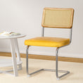 Load image into Gallery viewer, Artiss Dining Chairs Set of 2 Velvet Rattan Cantilever Yellow
