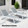 Load image into Gallery viewer, Gardeon Sun Lounger Chaise Lounge Wheels Patio Furniture Outdoor Setting White
