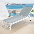Load image into Gallery viewer, Gardeon Sun Lounger Chaise Lounge Wheels Patio Furniture Outdoor Setting White
