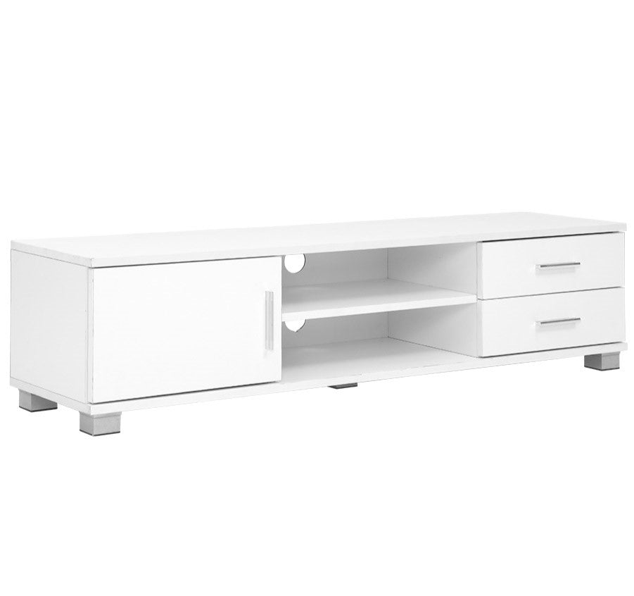 TV Cabinet Entertainment Unit Stand 120cm Drawers Shelf