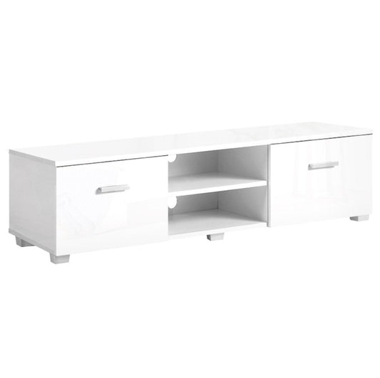 TV Cabinet Entertainment Unit 140cm Stand High Gloss Furniture Storage Drawers