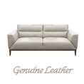 Load image into Gallery viewer, Downy  Genuine Leather Sofa 3 Seater Upholstered Lounge Couch - Silver
