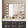 Load image into Gallery viewer, Embellir Bluetooth Makeup Mirror 58x46cm Hollywood Vanity with LED Light Wall
