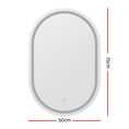 Load image into Gallery viewer, Embellir LED Wall Mirror With Light 50X75CM Bathroom Decor Oval Mirrors Vanity
