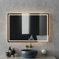 Load image into Gallery viewer, Embellir Wall Mirror 100X70CM with LED Light Bathroom Home Decor Round Rectangle
