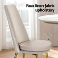 Load image into Gallery viewer, Artiss Dining Chairs Set of 2 Linen Fabric High Back Beige
