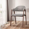 Load image into Gallery viewer, Artiss Dining Chairs Set of 2 Linen Hollow Armchair Grey
