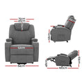 Load image into Gallery viewer, Artiss Recliner Chair Lift Assist Heated Massage Chair Velvet Milio
