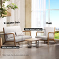 Load image into Gallery viewer, Artiss Armchair Lounge Chair Accent Armchairs Couch Sofa Loveseat Beige Wood
