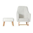 Load image into Gallery viewer, Artiss Rocking Chair Armchair Linen Fabric Beige Jonah
