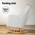 Load image into Gallery viewer, Artiss Rocking Chair Armchair Linen Fabric Beige Jonah
