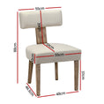 Load image into Gallery viewer, Artiss Dining Chairs Set of 2 Linen Fabric Wooden Beige
