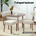 Load image into Gallery viewer, Artiss Dining Chairs Set of 2 Linen Fabric Wooden Beige
