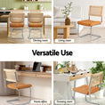 Load image into Gallery viewer, Artiss Dining Chairs Set of 2 PU Leather Rattan Cantilever Brown
