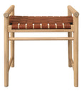 Load image into Gallery viewer, Elliot Single Seater Bench with Genuine Leather (Natural)
