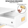 Load image into Gallery viewer, Sarantino Alessia Bedside Table In White/gold
