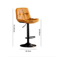 Load image into Gallery viewer, Bar Stools Kitchen Bar Stool Leather Barstools Swivel Gas Lift Counter Chairs x2 BS8406 Grey

