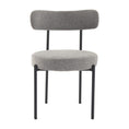 Load image into Gallery viewer, Plush Boucle Cushioned Elsa Dining Chairs in Slate Grey
