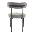 Load image into Gallery viewer, Plush Boucle Cushioned Elsa Dining Chairs in Slate Grey
