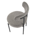 Load image into Gallery viewer, Plush Boucle Cushioned Elsa Dining Chairs in Slate Grey
