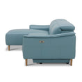 Load image into Gallery viewer, Inala 2 Seater Genuine Leather Sofa Lounge Electric Powered Recliner LHF Chaise Blue
