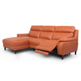 Load image into Gallery viewer, Ella  3 Seater Genuine Leather Sofa Lounge Electric Powered Recliner LHF Chaise Tan
