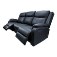Load image into Gallery viewer, Bella 3 Seater Electric Recliner Genuine Leather Upholstered Lounge - Black
