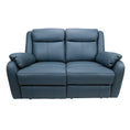 Load image into Gallery viewer, Bella 2 Seater Electric Recliner Genuine Leather Upholstered Lounge - Blue
