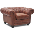 Load image into Gallery viewer, Sonny 1 Seater Genuine Leather Sofa Chestfield Lounge Couch - Butterscotch
