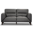Load image into Gallery viewer, Downy  Genuine Leather Sofa 2 Seater Upholstered Lounge Couch - Gunmetal
